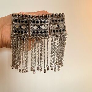 Elegant Silver and Black Choker Necklace